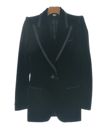 GUCCI ブラック ベルベット テーラードジャケット 36 GUCCI（グッチ）テーラードジャケット 黒 サイズ:36(XS位) レディース