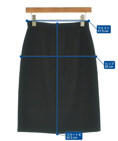 GUCCI（グッチ）ひざ丈スカート 黒 サイズ:38(S位) レディース/2200679702092