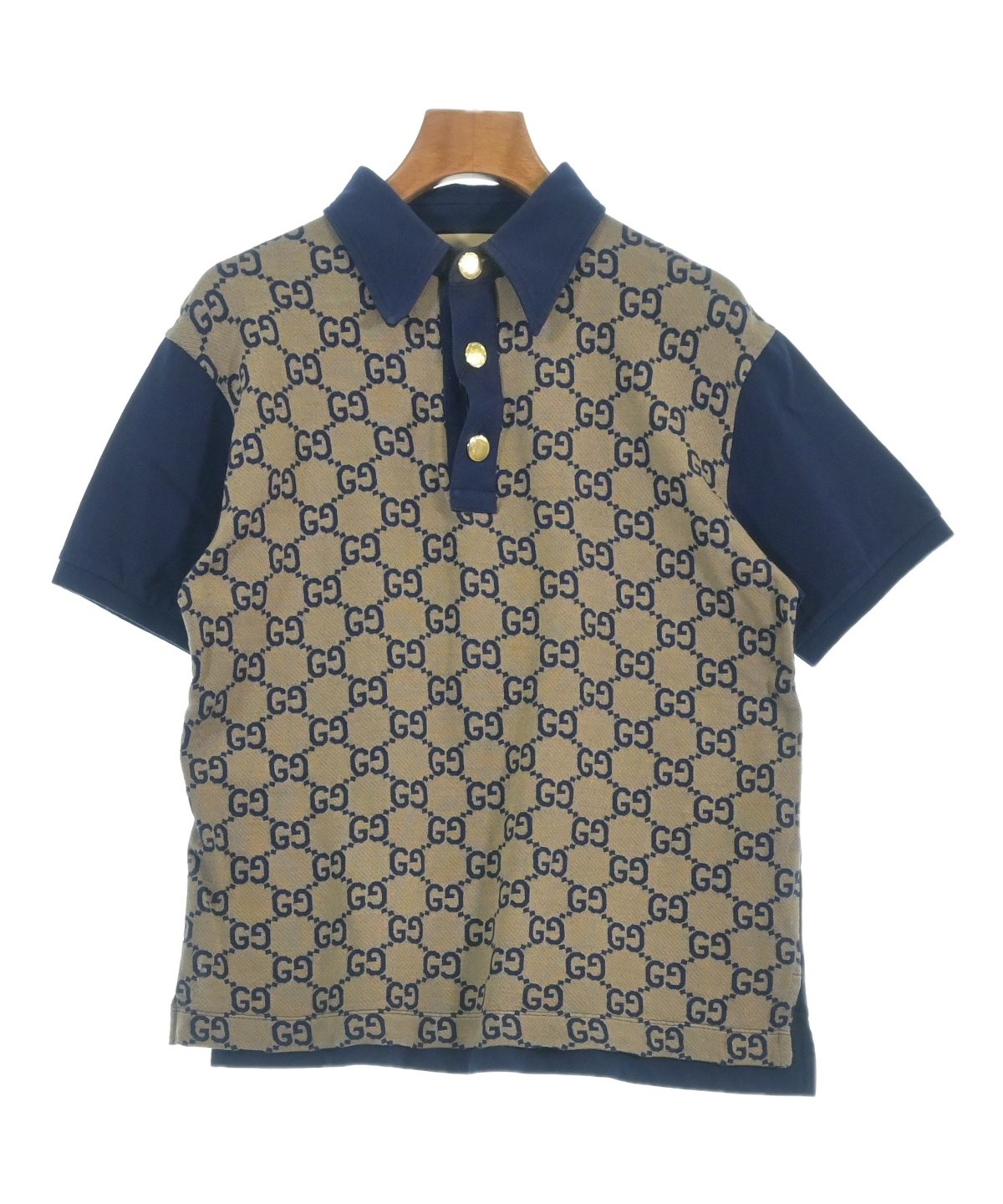 GUCCI ポロシャツ 虎刺繍 GUCCI（グッチ）ポロシャツ 紺 サイズ:XS レディース/2200680093035