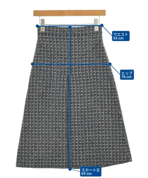 GUCCI（グッチ）ひざ丈スカート 黒 サイズ:36(XS位) レディース/2200675018081