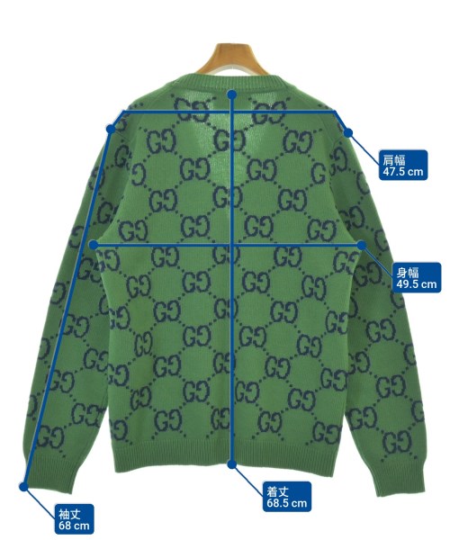 GUCCI（グッチ）カーディガン 緑 サイズ:M レディース/2200693588047