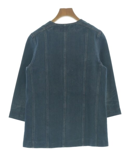 GUCCI（グッチ）ノーカラージャケット 紺 サイズ:36(XS位) レディース/2200693874058