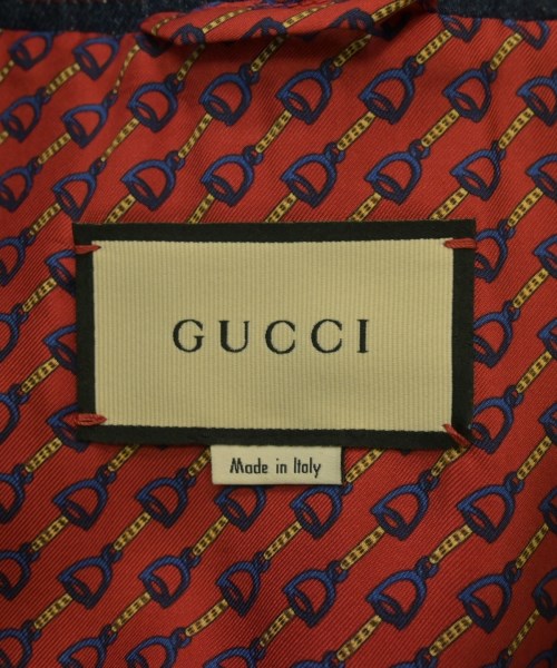 GUCCI（グッチ）ノーカラージャケット 紺 サイズ:36(XS位) レディース/2200693874058
