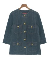 GUCCI（グッチ）ノーカラージャケット 紺 サイズ:36(XS位) レディース/2200693874058