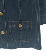 GUCCI（グッチ）ノーカラージャケット 紺 サイズ:36(XS位) レディース/2200693874058