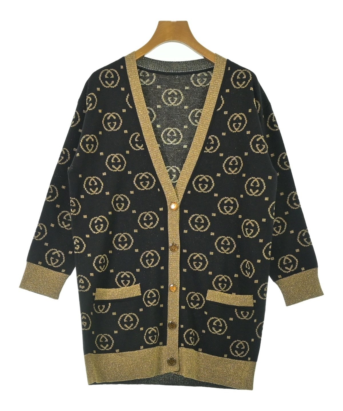 GUCCI（グッチ）カーディガン 黒 サイズ:-(XL位) レディース