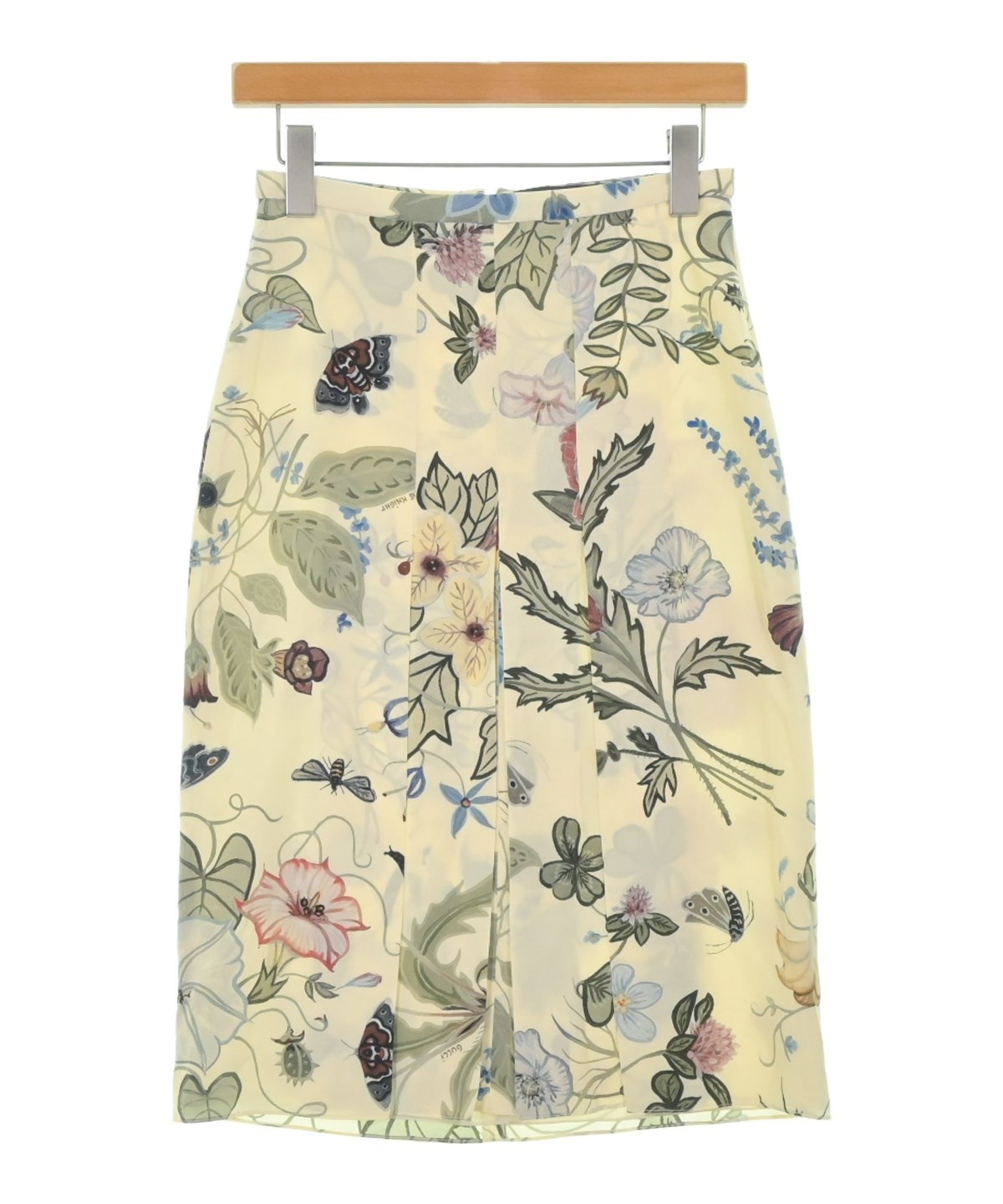 Gucci 花柄 ひざ丈スカート GUCCI（グッチ）ひざ丈スカート 黄 サイズ:38(S位) レディース