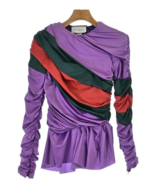 GUCCI(グッチ)ブラウス 紫 サイズ:38(S位)/2200695094065