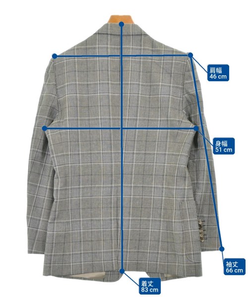 GUCCI（グッチ）テーラードジャケット グレー サイズ:52(XXL位) メンズ/2200696621024