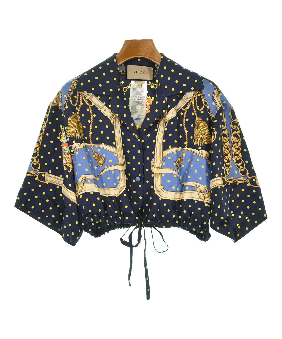 GUCCI（グッチ）ブラウス 紺 サイズ:40(M位) レディース/2200696532016