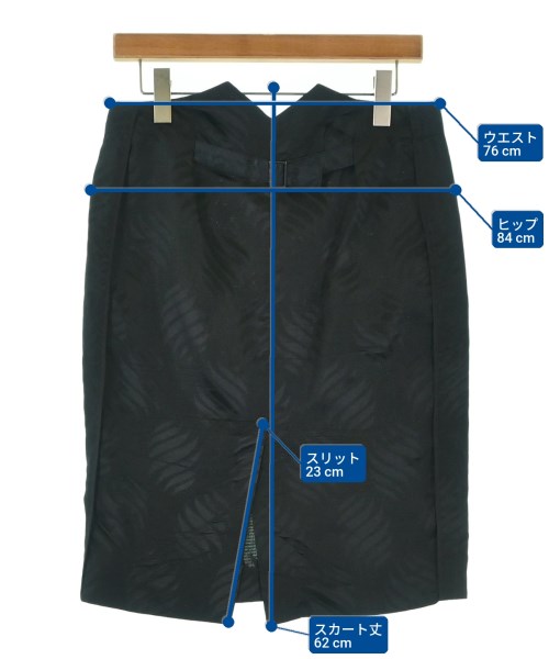GUCCI（グッチ）ひざ丈スカート 黒 サイズ:42(M位) レディース/2200697737069