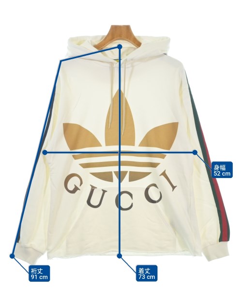 GUCCI（グッチ）パーカー 白 サイズ:XS メンズ/2200701528010