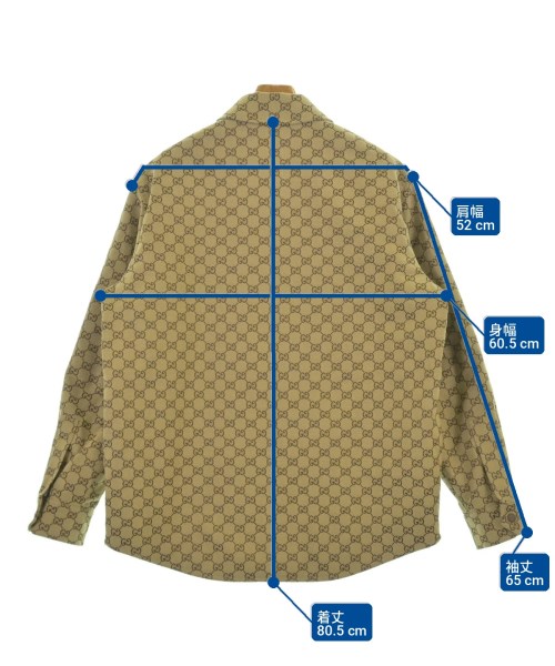 GUCCI（グッチ）カジュアルシャツ 茶 サイズ:48(L位) メンズ/2200701926014