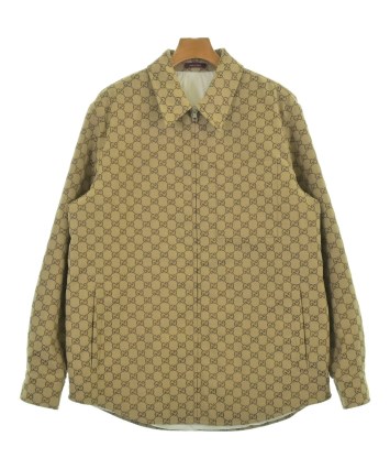 GUCCI（グッチ）カジュアルシャツ 茶 サイズ:48(L位) メンズ