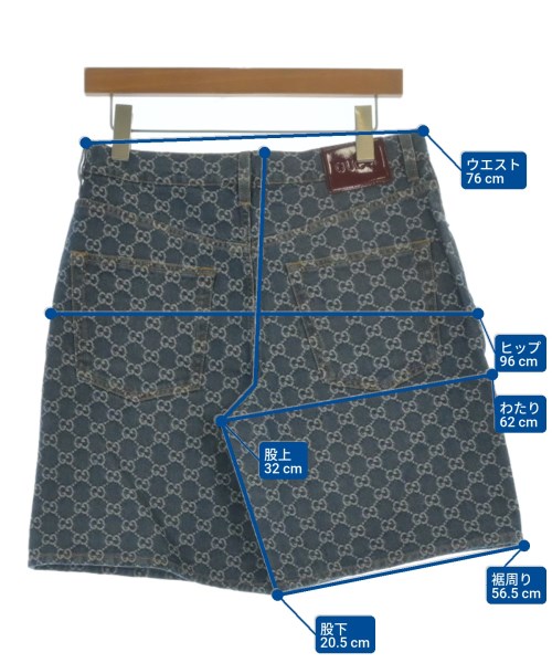 GUCCI（グッチ）ショートパンツ 青 サイズ:25(S位) レディース/2200653350042