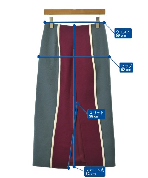 GUCCI（グッチ）ロング・マキシ丈スカート 赤 サイズ:38(S位) レディース/2200655600046