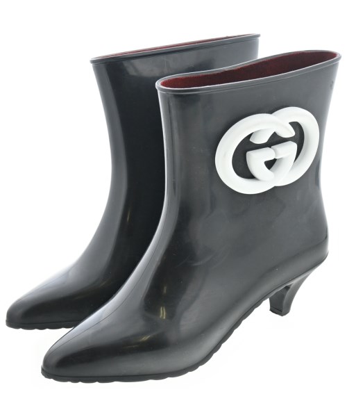 GUCCI(グッチ)ブーツ 黒 サイズ:EU38(24.5cm位)/2200647012161