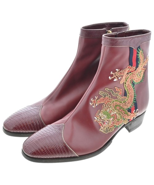 GUCCI(グッチ)ブーツ 赤 サイズ:UK6 1/2(25cm位)/2200656235261