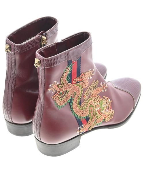 GUCCI（グッチ）ブーツ 赤 サイズ:UK6 1/2(25cm位) メンズ/2200656235261