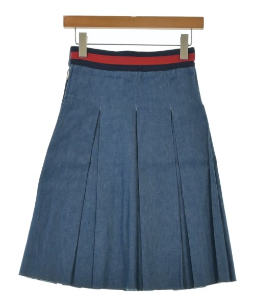 GUCCI（グッチ）ひざ丈スカート 青 サイズ:38(S位) レディース/2200656813025