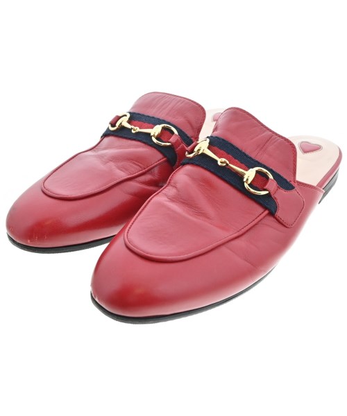 GUCCI(グッチ)サンダル 赤 サイズ:EU38(24.5cm位)/2200657820091