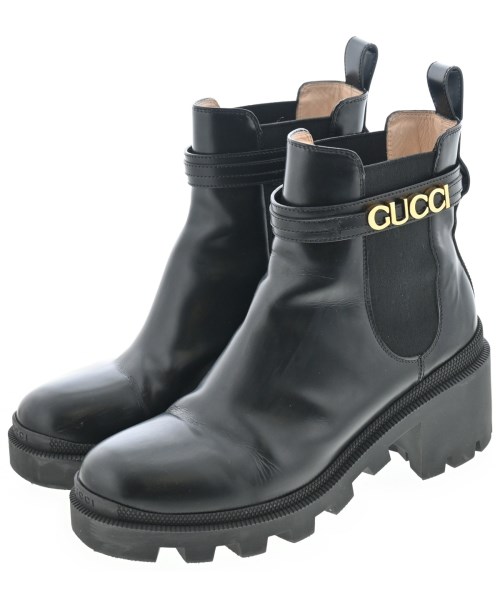 GUCCI(グッチ)ブーツ 黒 サイズ:EU38(24.5cm位)/2200659854049