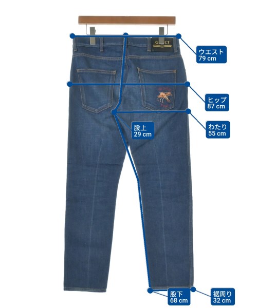 GUCCI（グッチ）デニムパンツ 青 サイズ:30(M位) メンズ/2200658457029