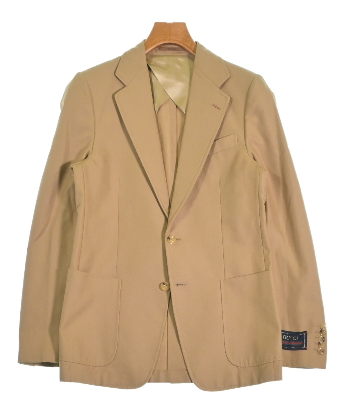 GUCCI テーラードジャケット ベージュ 38 中古・古着通販】GUCCI (グッチ) テーラードジャケット ベージュ