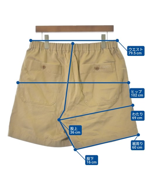 GUCCI（グッチ）ショートパンツ ベージュ サイズ:50(XL位) メンズ/2200661141069