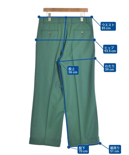 GUCCI（グッチ）スラックス 緑 サイズ:50(XL位) メンズ/2200661984079
