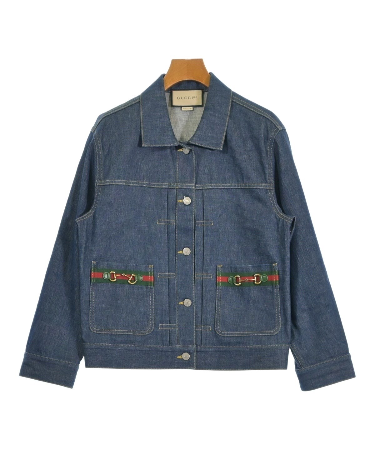 GUCCI（グッチ）デニムジャケット 紺 サイズ:38(S位) レディース