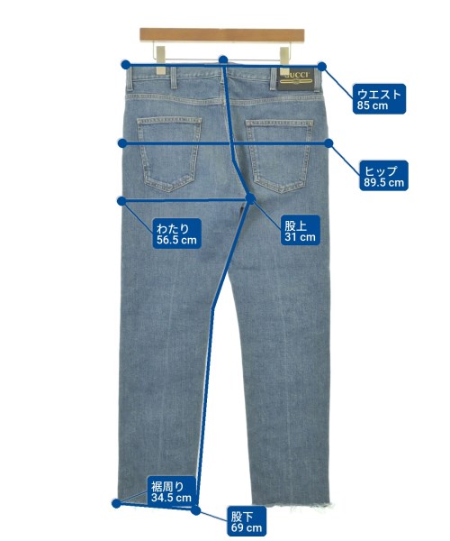 GUCCI（グッチ）デニムパンツ 青 サイズ:34(XL位) メンズ/2200713170061
