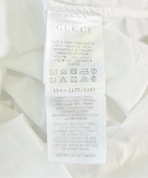 GUCCI（グッチ）ドレスシャツ 白 サイズ:40(L位) メンズ/2200714502021