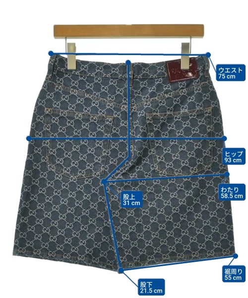 GUCCI（グッチ）ショートパンツ 青 サイズ:24(S位) レディース/2200715285039