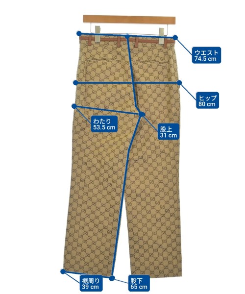 GUCCI（グッチ）スラックス ベージュ サイズ:38(S位) レディース/2200715237014