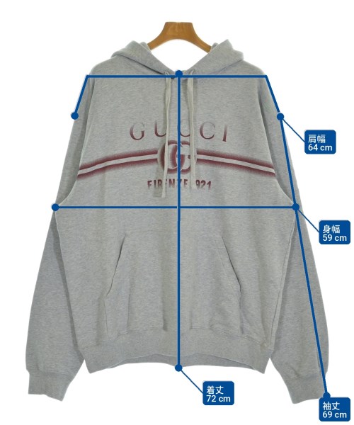 GUCCI（グッチ）パーカー グレー サイズ:XL メンズ/2200715237106