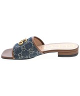 GUCCI（グッチ）サンダル 紺 サイズ:EU38(24.5cm位) レディース/2200715237137