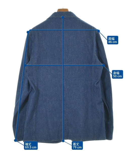 GUCCI（グッチ）テーラードジャケット 青 サイズ:52(XXL位) メンズ/2200644380027