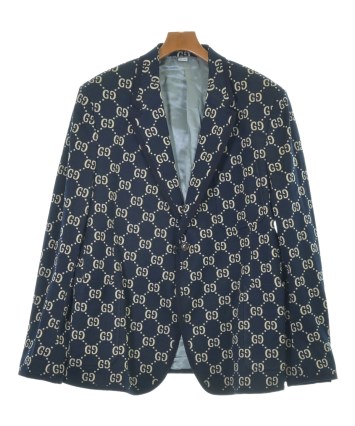 グッチ　GUCCI テーラードジャケット【美品】 GUCCI（グッチ）テーラードジャケット 青 サイズ:44(S位) メンズ