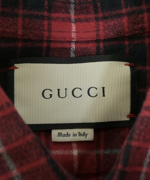 GUCCI（グッチ）カジュアルシャツ 赤 サイズ:42(XS位) メンズ/2200645622072