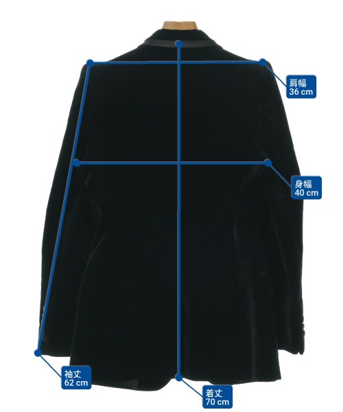 GUCCI（グッチ）テーラードジャケット 黒 サイズ:36(XS位) レディース/2200646041063