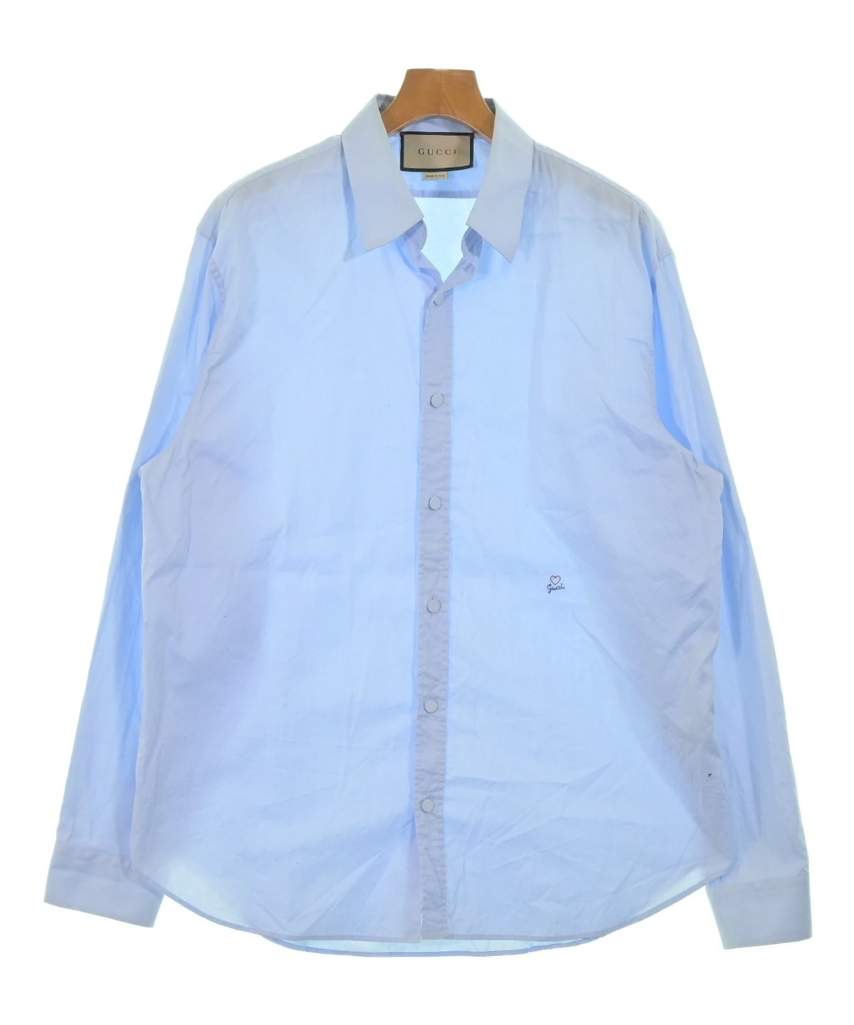 GUCCI（グッチ）カジュアルシャツ 青 サイズ:16(L位) メンズ
