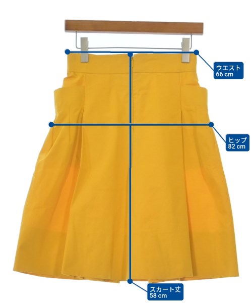 GUCCI（グッチ）ひざ丈スカート 黄 サイズ:38(S位) レディース/2200637445047