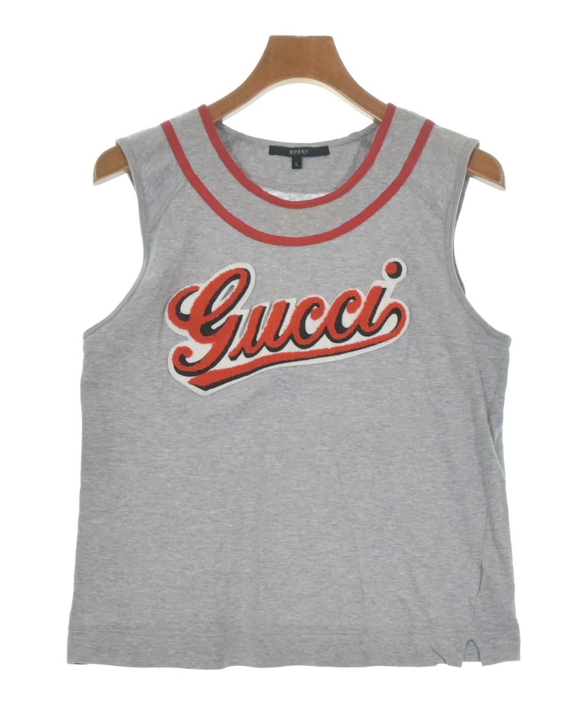 【 訳有り 】グッチタンクトップ GUCCI（グッチ）タンクトップ グレー サイズ:M メンズ/2200646527024