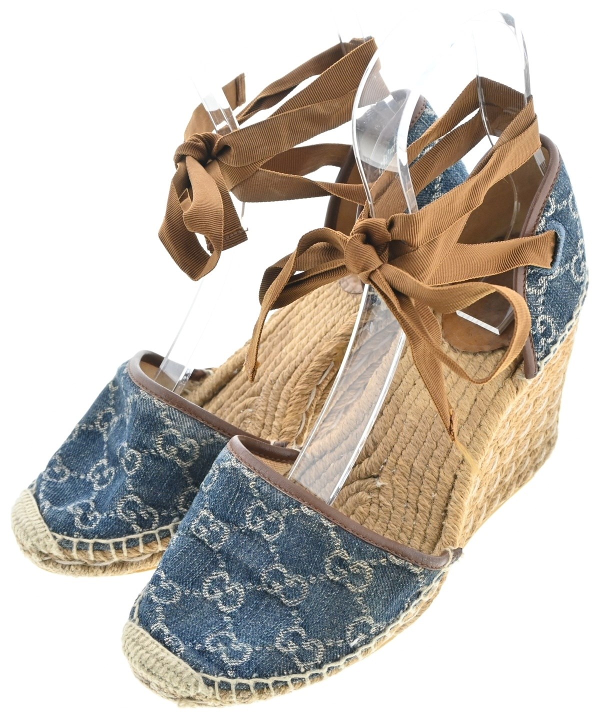 GUCCI（グッチ）サンダル 青 サイズ:-(26cm位) レディース