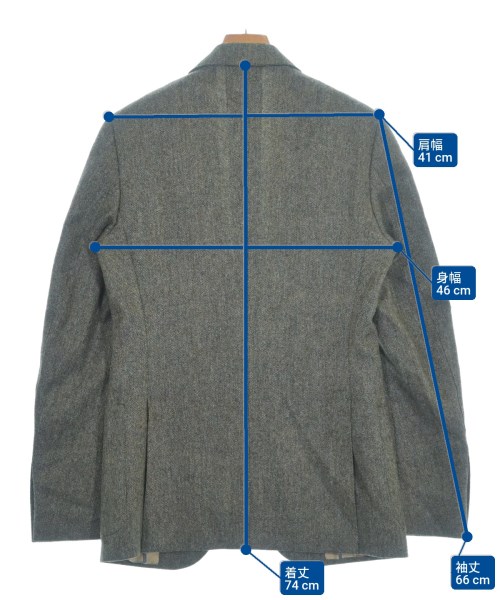 GUCCI（グッチ）テーラードジャケット グレー サイズ:44(S位) メンズ/2200648314028