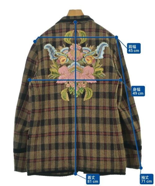 GUCCI（グッチ）テーラードジャケット 茶 サイズ:50(XL位) メンズ/2200648791010