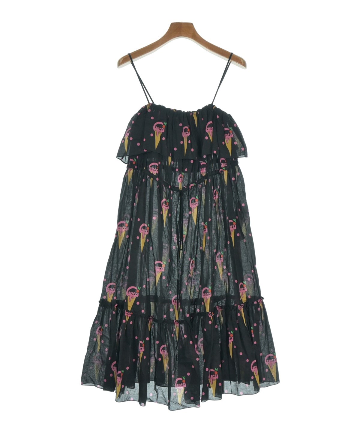 GUCCI（グッチ）ワンピース 黒 サイズ:36(XS位) レディース