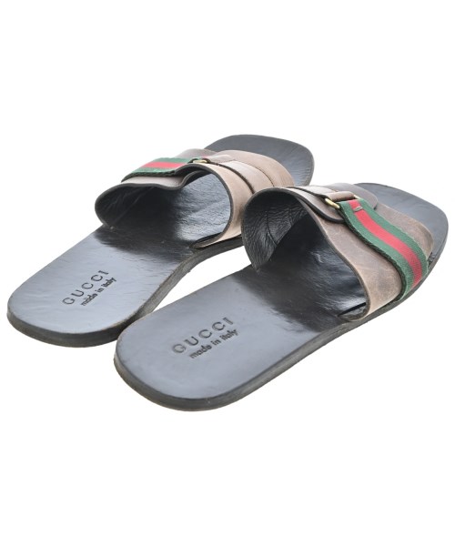 GUCCI（グッチ）サンダル 茶 サイズ:EU40 1/2(25.5cm位) メンズ/2200650044012