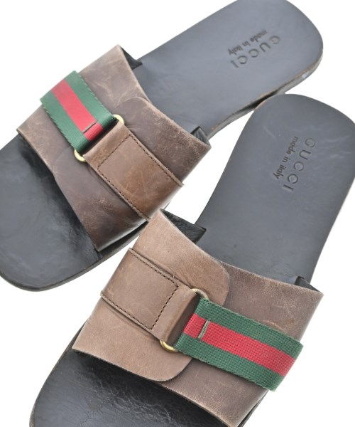 GUCCI（グッチ）サンダル 茶 サイズ:EU40 1/2(25.5cm位) メンズ/2200650044012